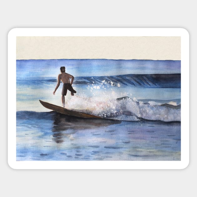 Into the Sunlight Surf-Art Painting Sticker by Sandraartist